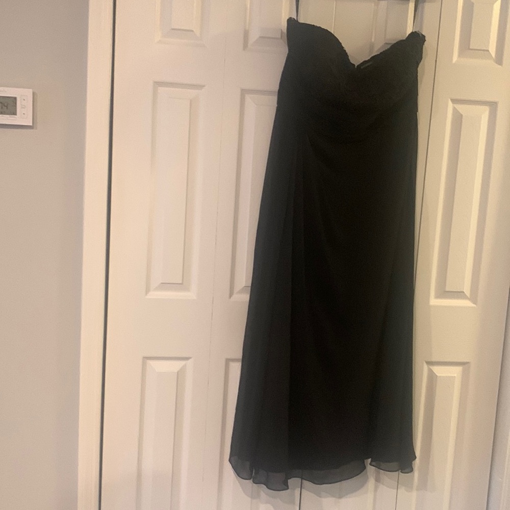 Bill Levkoff full length strapless gown in size 24
